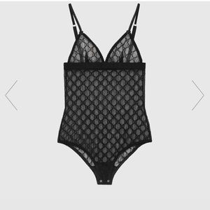 Authentic Gucci gg tulle bodysuit